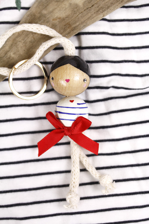 (image pour) Porte Clé Marinière 🎀